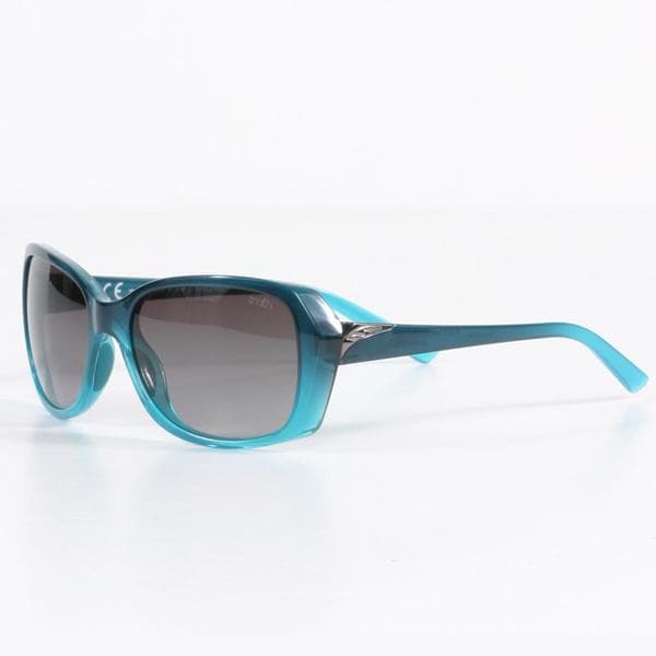 Smith Womens Navy Aqua Fade Facet Sunglasses with Gray Gradient