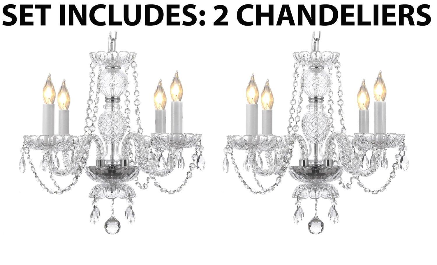 *2 Piece Set* Lighting Set Pair of Kitchen & Mini Empress Crystal Chandelier