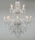 Authentic All Crystal Chandelier Lighting H30 x W28