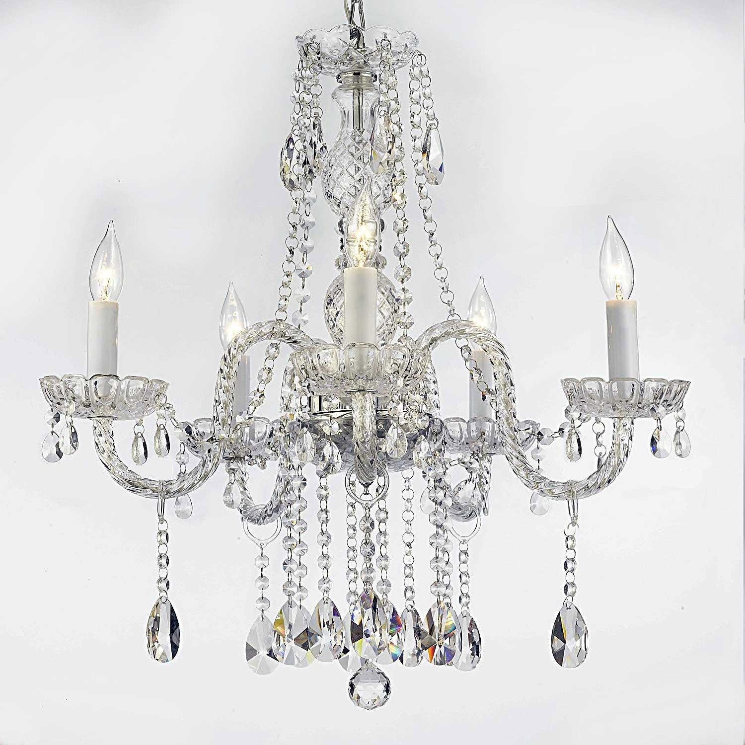 Authentic All Crystal Chandelier Lighting H27 x W24