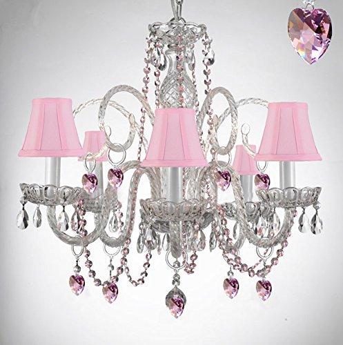 Empress Crystal Chandelier Lighting With Pink Crystal - Chandeliers For Bedrooms by Overstock.com