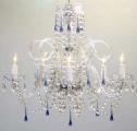 Blue Crystal Chandelier Lighting