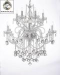 Crystal Chandelier Lighting With Crystal Balls H38 x W32