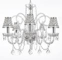 Empress Crystal Chandelier Lighting With Chrome Sleeves