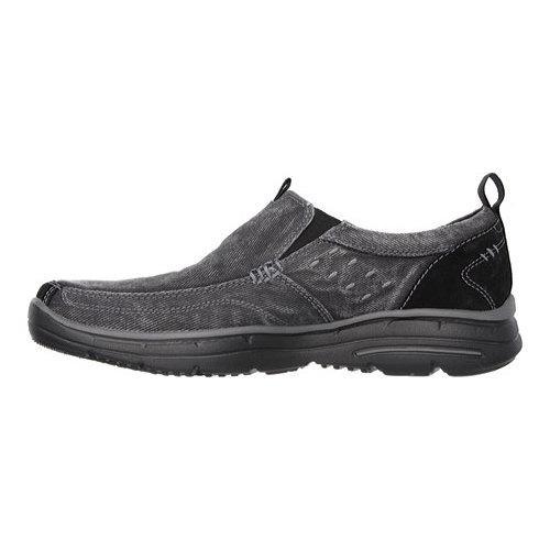 Mens Skechers Relaxed Fit Glides Benideck Slip On Black   18182744