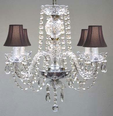 All Crystal Chandelier With Black Shades - Chandeliers For Bedrooms by Overstock.com