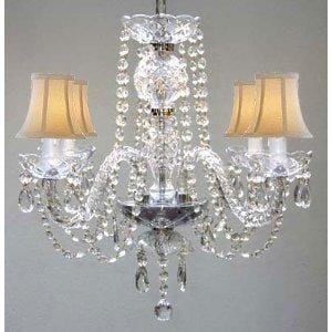 Venetian Style All Crystal Chandelier Lighting With Shades - Chandeliers For Bedrooms by Overstock.com