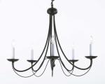 Wrought Iron Chandelier Lighting H22 x W26 With Swag Plug In Chandelier Lighting Chandelier