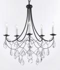 Empress Crystal Wrought Iron Chandelier Lighting H22.5 x W26