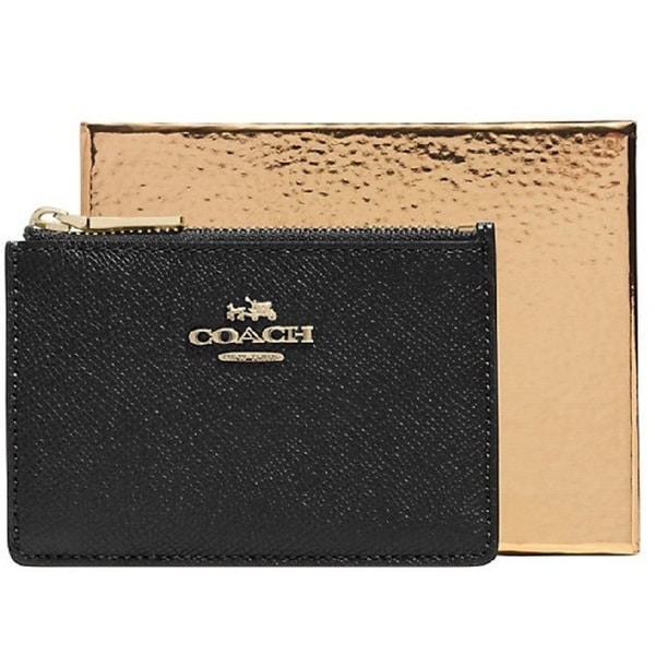 Coach Embossed Leather Mini Skinny Wristlet