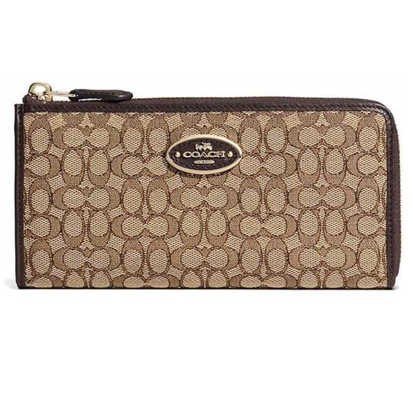 Shop Coach Logo Slim Zip Wallet - Free Shipping Today - Overstock.com ...