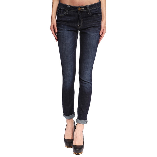 Anladia Womens Dark Blue Denim Skinny Jeans