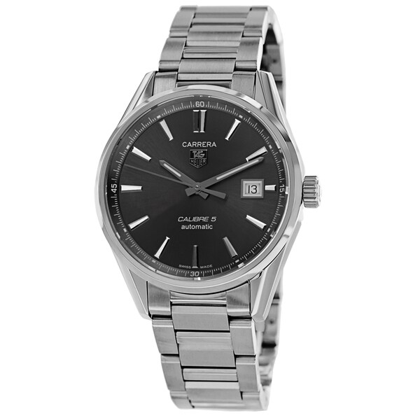 Shop Tag Heuer Men's 'Carrera' Grey Dial Stainless Steel Automatic Watch - Free Shipping Today 