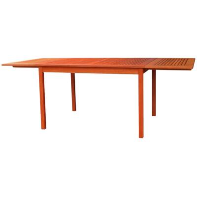 Eco-friendly 82-inch Outdoor Eucalyptus Rectangular Dining Table