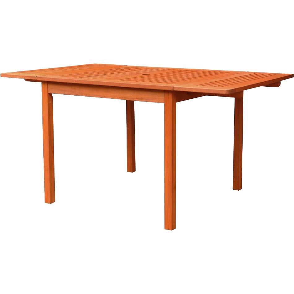 Vifah 59-inch Outdoor Eucalyptus Rectangular Dining Table