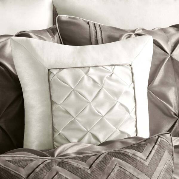 Shop Madison Park Vivian Polyester Taupe Solid Tufted 7 Piece King
