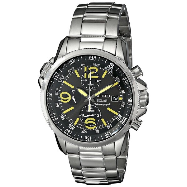 seiko men's silvertone