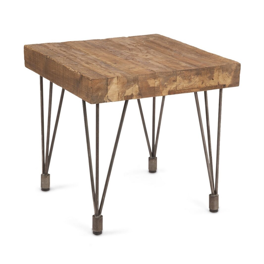 Aurelle Home Rustic Natural Wood End Table   16968424  
