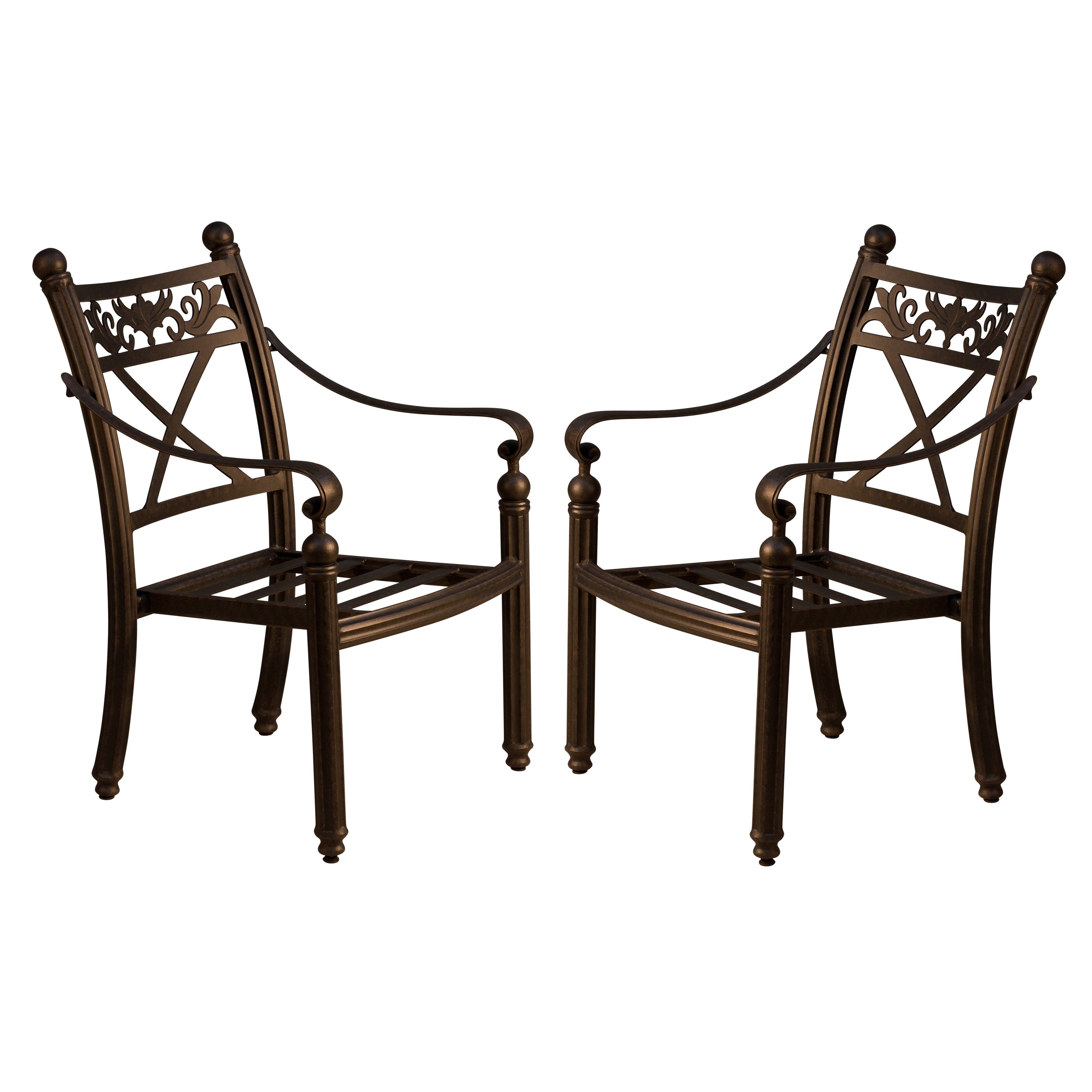 Somette Athens Cast Aluminum Outdoor Dining Chair and Cushion