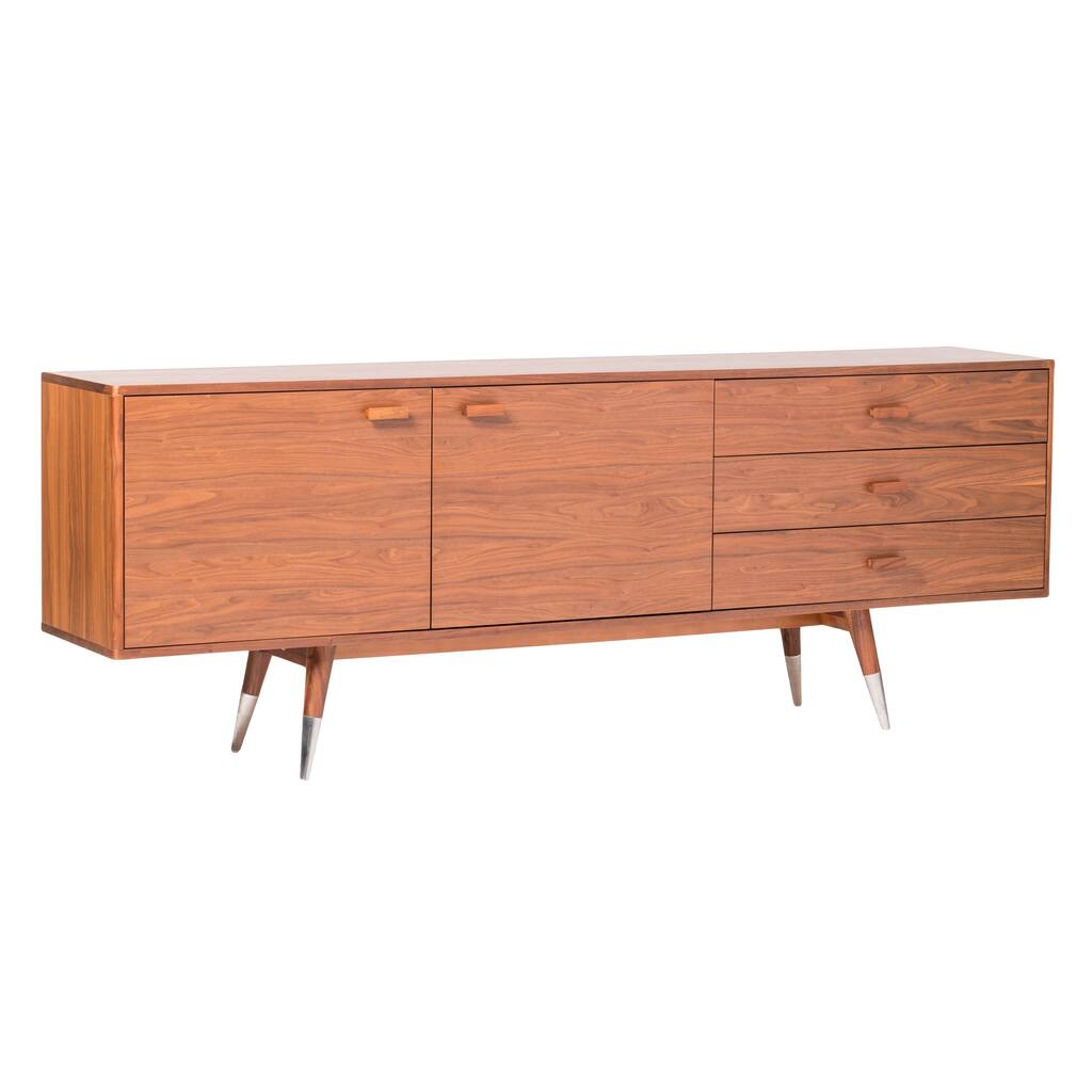 Aurelle Home Carlos Large Walnut Mid-century Style Sideboard