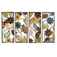 preview thumbnail 1 of 3, Distressed Metal Wild Flowers Framed Art Plaques (Set of 4)