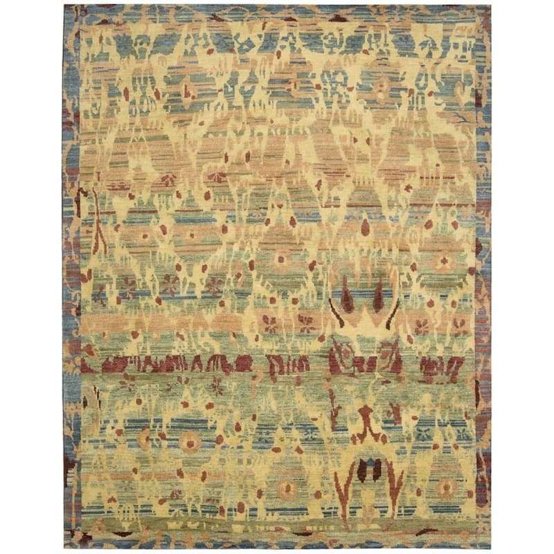 Nourison Dune Hand-knotted Area Rug - 12' x 15' - Yellow - Rectangle