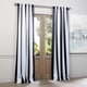 preview thumbnail 5 of 14, Awning Black & Fog White 63" Room Darkening Curtain Pair (2 Panels) - 50 x 63