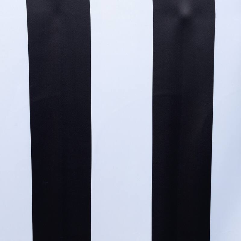 Awning Black & Fog White 63" Room Darkening Curtain Pair (2 Panels) - 50 x 63