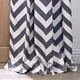 preview thumbnail 15 of 14, Awning Black & Fog White 63" Room Darkening Curtain Pair (2 Panels) - 50 x 63