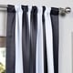 preview thumbnail 9 of 14, Awning Black & Fog White 63" Room Darkening Curtain Pair (2 Panels) - 50 x 63