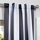 preview thumbnail 11 of 14, Awning Black & Fog White 63" Room Darkening Curtain Pair (2 Panels) - 50 x 63