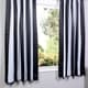 preview thumbnail 4 of 14, Awning Black & Fog White 63" Room Darkening Curtain Pair (2 Panels) - 50 x 63