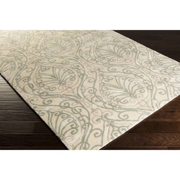 Shop Hand Tufted Reuben Damask Pattern Area Rug On Sale Free