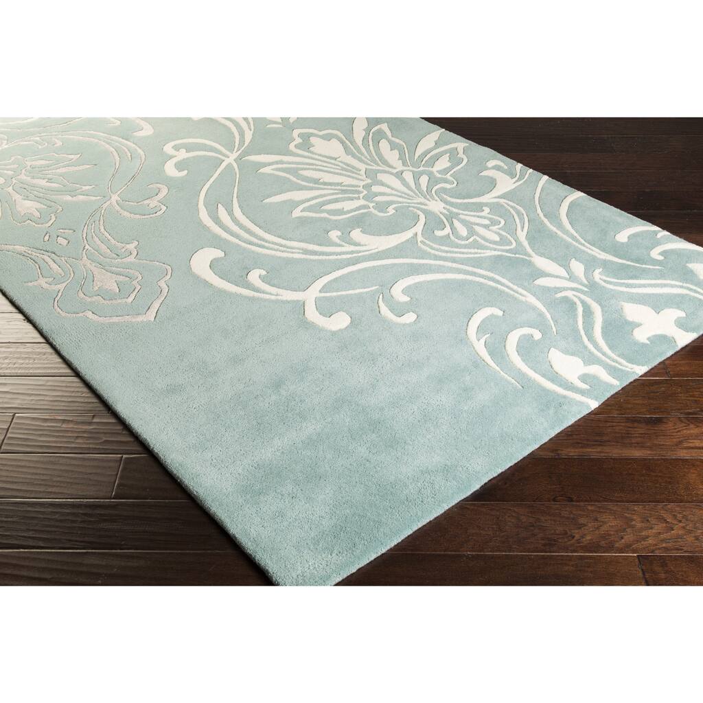 Hand-Tufted Noreen Damask Pattern Area Rug - 8' x 11'