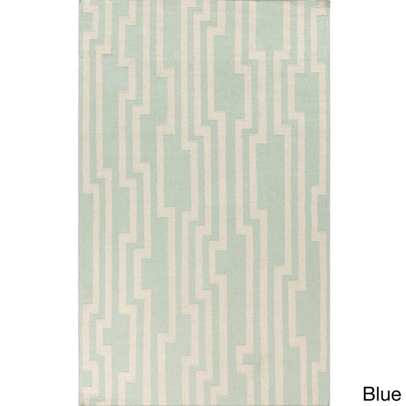 Hand-Woven Ronnie Geometric Wool Area Rug