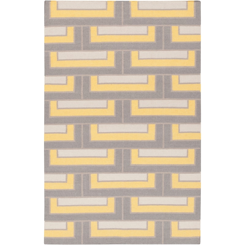 Hand-Woven Alexia Wool Area Rug - 2' x 3' - Gold