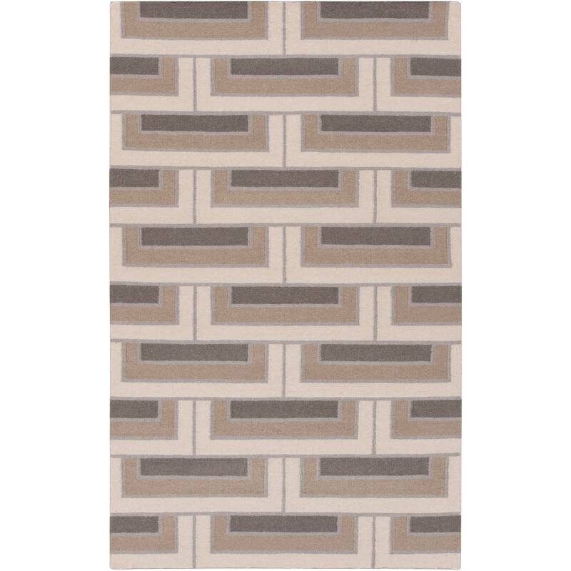 Hand-Woven Alexia Wool Area Rug - 2' x 3' - Grey