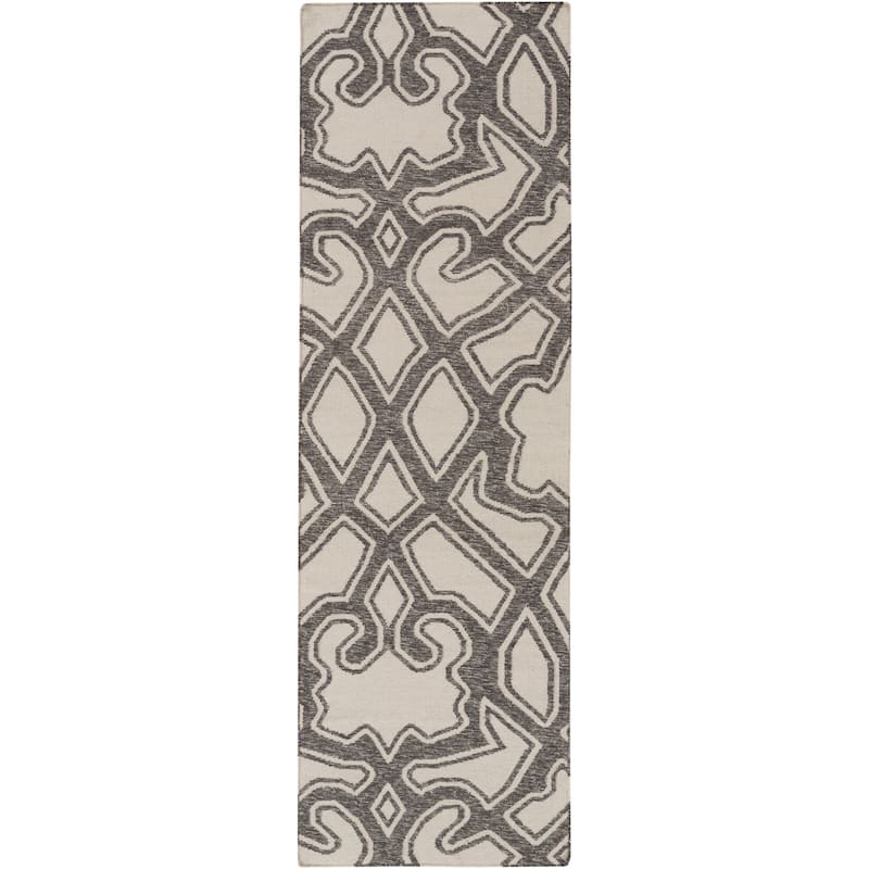 Hand-Woven Aliana Damask Wool Area Rug