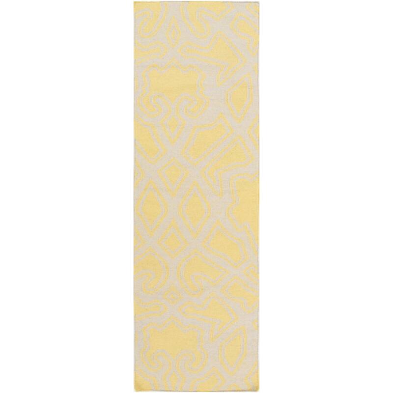 Hand-Woven Aliana Damask Wool Area Rug