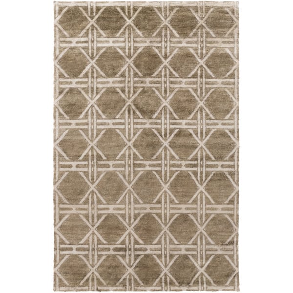 Hand Knotted Mia Contemporary Rayon From Bamboo Area Rug Overstock 9804123 2 X 3 Olive