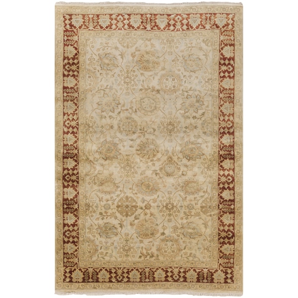 Hand Knotted Brad Traditional New Zealand Wool Rug (56 x 86)