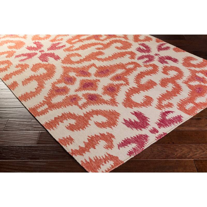 Hand-woven Bettie Ikat Reversible Area Rug