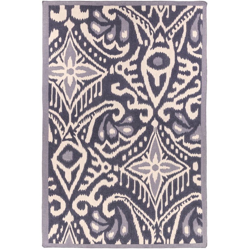 Hand-woven Cailyn Ikat Reversible Area Rug