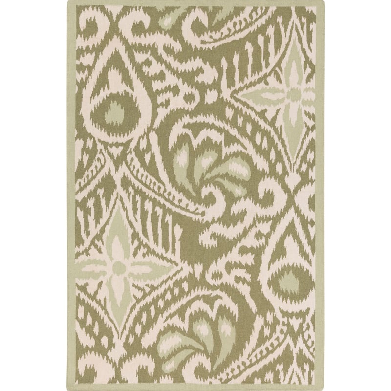 Hand-woven Cailyn Ikat Reversible Area Rug