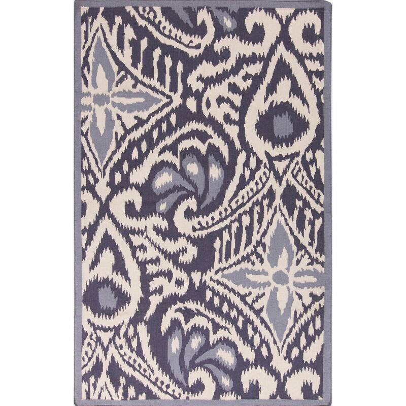 Hand-woven Cailyn Ikat Reversible Area Rug