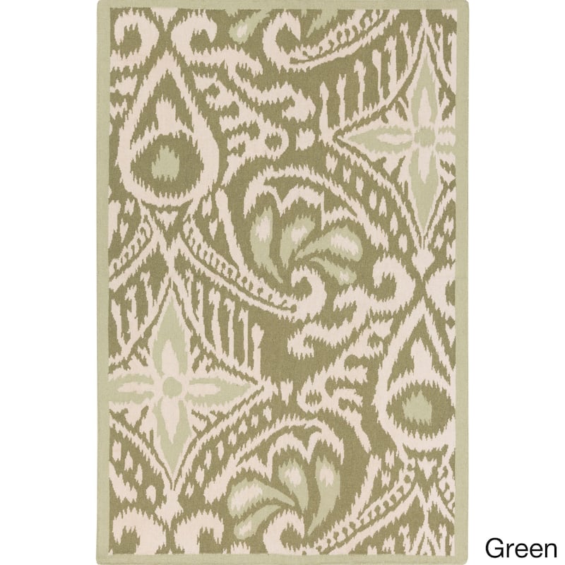 Hand-woven Cailyn Ikat Reversible Area Rug