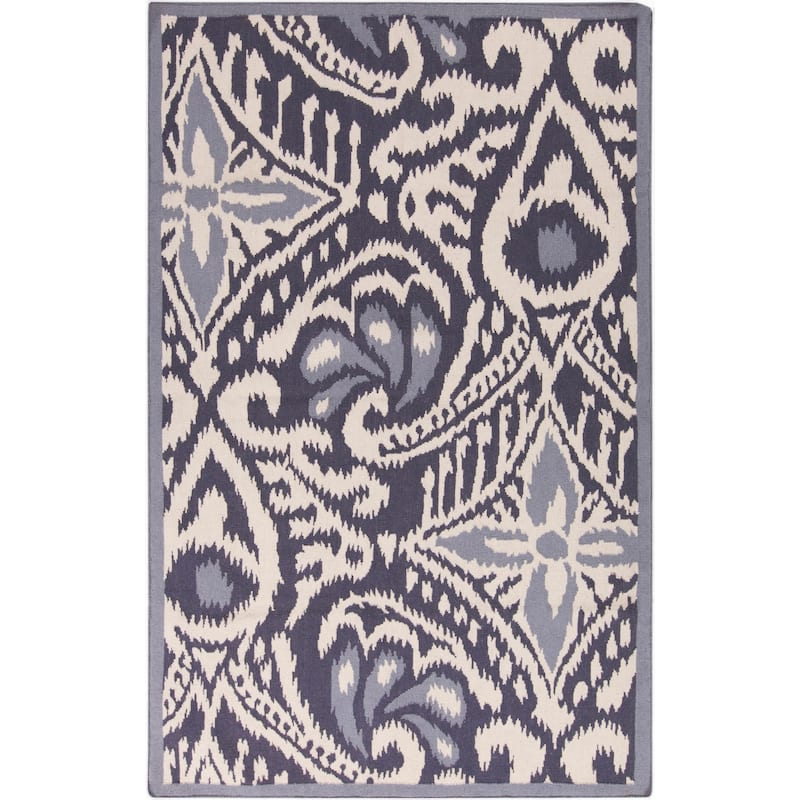 Hand-woven Cailyn Ikat Reversible Area Rug