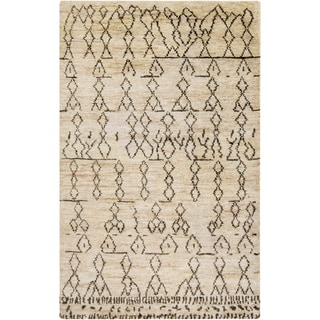 Hand-Knotted Theodore Nature Jute Area Rug - 2' x 3' - 2' x 3'
