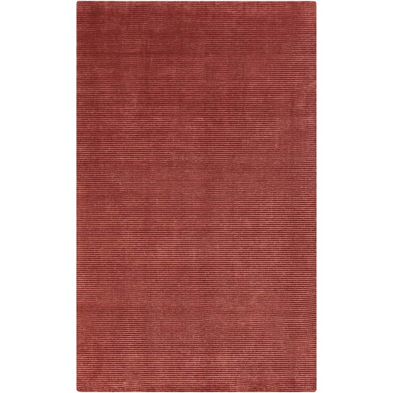 Hand-Woven Aryana Casual Viscose Area Rug - 2' x 3' - Burgundy