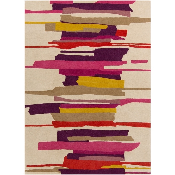 Hand-Tufted Johnny Stripe Pattern Area Rug - 8' x 10'